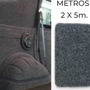 Forro automóvel elástico X-Trem de feltro cinzento escuro para revestimentos - Metros 2 x 5 m